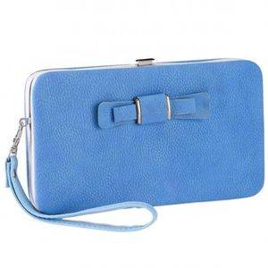 Portefeuille cuir pour femme, porte-carte de crédit et téléphone, porte-monnaie