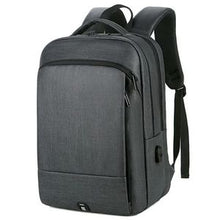 Sac à dos d'affaires étanche scolaire + port USB, cartable pour PC 15.6", bag