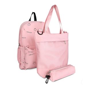 4PCS cartable : sac à dos + sac à main + sac à bandoulière + trousse, Mallette