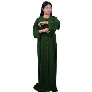 Abaya Noire Femme Moderne – Kimono Long Élégant avec Broderie – Robe Modeste Style Oriental