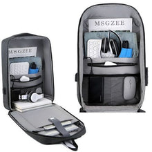 Sac à dos scolaire pour PC 15.6" multifonction antivol voyage, backpack d'école