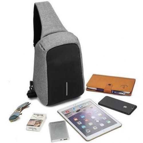 Sac de poitrine anti-vol sac de voyage étanche sac à bandoulière multi-poches