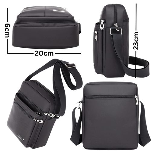 Sac compact et léger pour homme avec rangements sécurisés et design moderne.