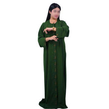 Abaya Noire Femme Moderne – Kimono Long Élégant avec Broderie – Robe Modeste Style Oriental