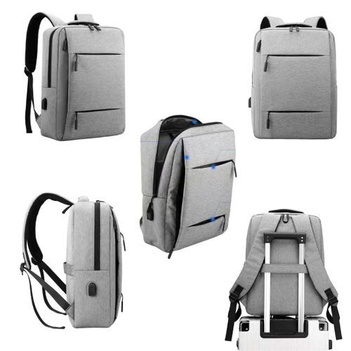 Sac à dos de voyage, bag d'affaires + port USB, cartable pour PC, sac scolaire