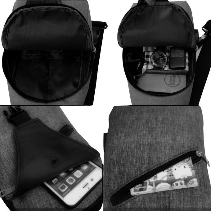 Sac bandoulière unisexe compact avec résistant pour loisirs, usage quotidien