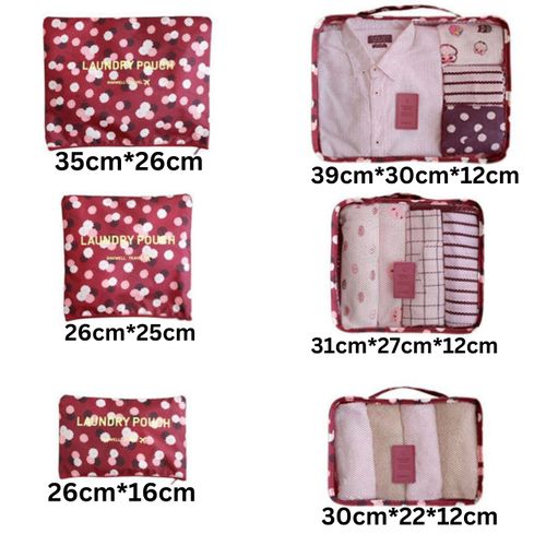 Set de 6 pochettes de rangement voyage pratiques pour organiser vos bagages .