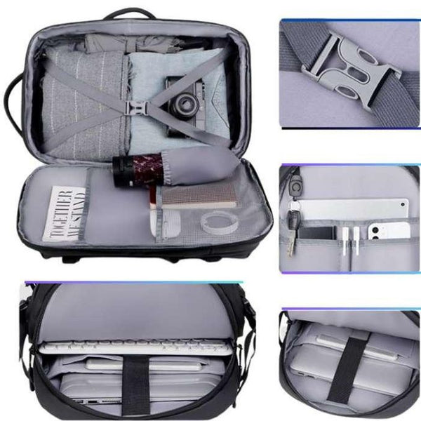 Sac à dos fonctionnel avec rangement sécurisé pour vos objets de valeur et documents.