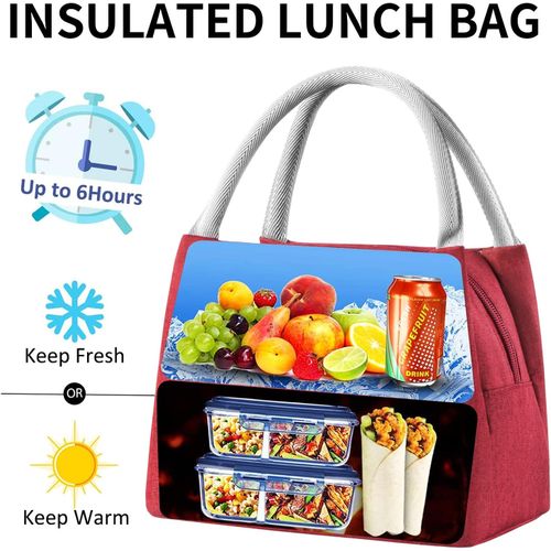 Tasty Food Lunch Sac Isotherme, Bag, Pochette, Conteneur Aliments pour Voyage, Pique-Nique