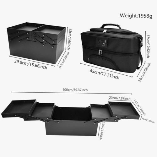 Mallette de rangement extensible idéale , sac, travail, voyage, maquiller, Boîte