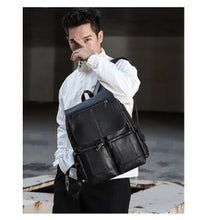 Sac à dos en cuir pour pc, cartable antivol, Sac d'affaire, backpak de voyage