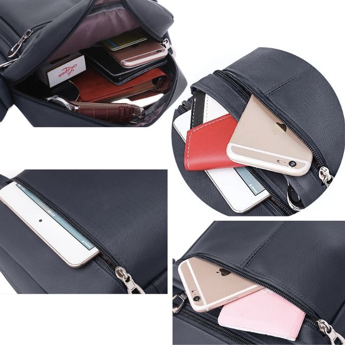Sac compact et léger pour homme avec rangements sécurisés et design moderne.