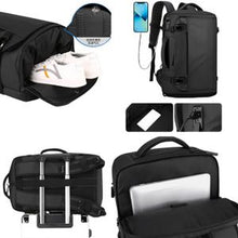 Sac à dos étanche avec port USB, poche PC ,compartiment chaussures pour voyages.