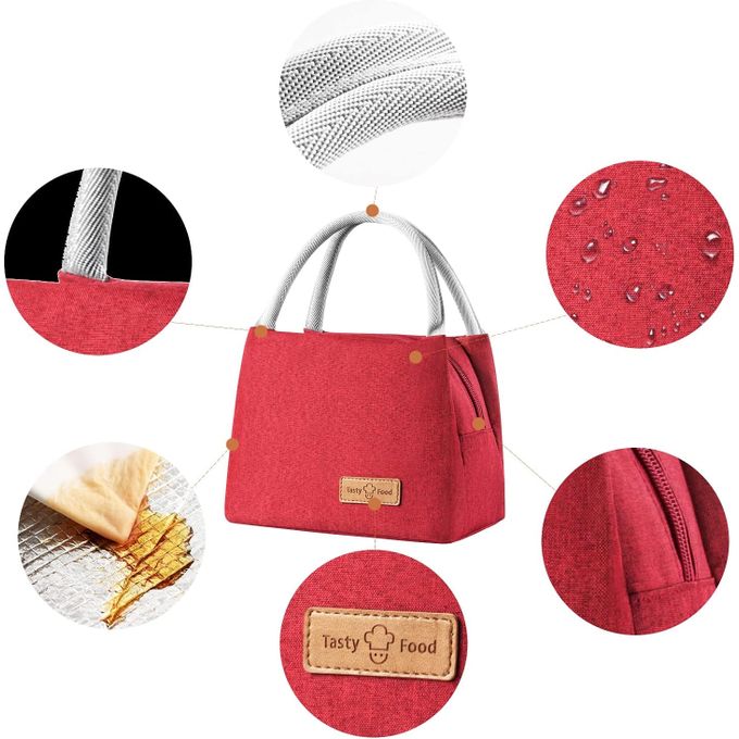 Tasty Food Lunch Sac Isotherme, Bag, Pochette, Conteneur Aliments pour Voyage, Pique-Nique