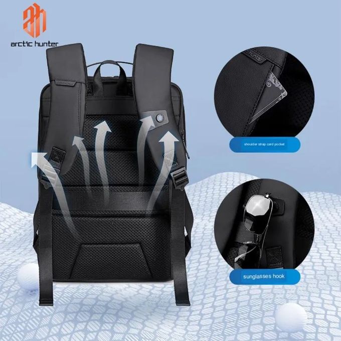 Arctic Hunter Sac à dos imperméable + compartiment pour ordinateur portable et poches multiple