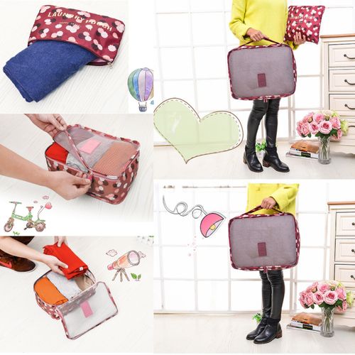 Set de 6 pochettes de rangement voyage pratiques pour organiser vos bagages .