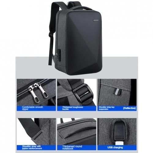 Sac à dos scolaire pour PC 15.6" multifonction antivol voyage, backpack d'école