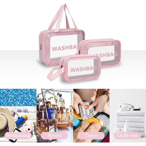 3PCS Trousses de Maquillage, Toilettes, Sac Cosmétique de Voyage, Bag Grande