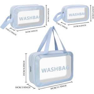 3PCS Trousses de Maquillage, Toilettes, Sac Cosmétique de Voyage, Bag Grande
