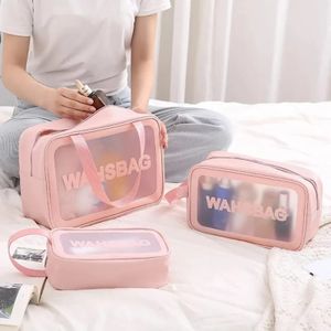 3PCS Trousses de Maquillage, Toilettes, Sac Cosmétique de Voyage, Bag Grande