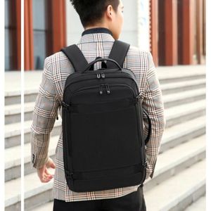 Sac à dos d'affaires USB multifonctionnel étanche voyage sac à dos pour pc -noir