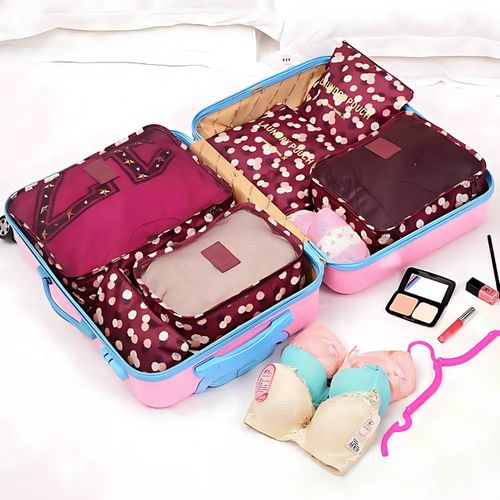 Set de 6 pochettes de rangement voyage pratiques pour organiser vos bagages .
