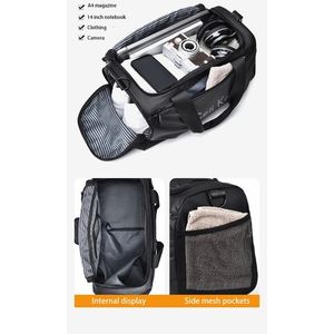 Sac à bandoulière de voyage imperméable et résistant, rangement pour chaussures