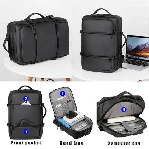 Sac à dos multifonctionnel USB port ordinateur d'affaires grande capacité voyage
