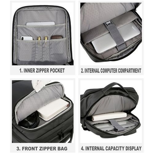 Sac à dos multifonctionnel USB port ordinateur d'affaires grande capacité voyage