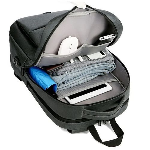 Sac à dos d'affaires étanche scolaire + port USB, cartable pour PC 15.6", bag