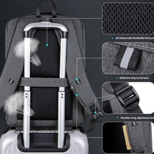 Sac à dos scolaire pour PC 15.6" multifonction antivol voyage, backpack d'école