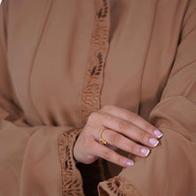 Abaya Noire Femme Moderne – Kimono Long Élégant avec Broderie – Robe Modeste Style Oriental