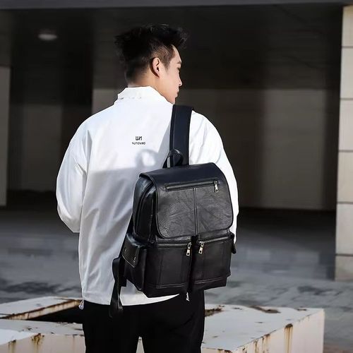Sac à dos en cuir pour pc, cartable antivol, Sac d'affaire, backpak de voyage