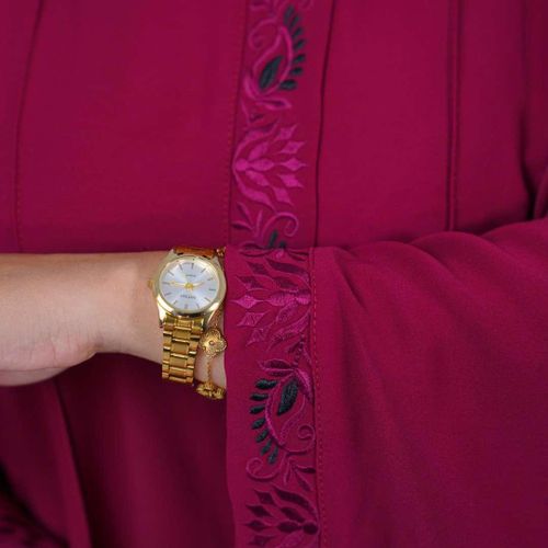 Abaya Femme Élégante Noire – Kimono Long Brodé – Robe Modeste Chic pour Sorties & Ramadan