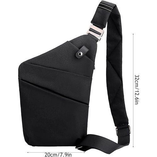 Sac à bandoulière antivol, sac de poitrine, multifonction, pour sport, crossbody