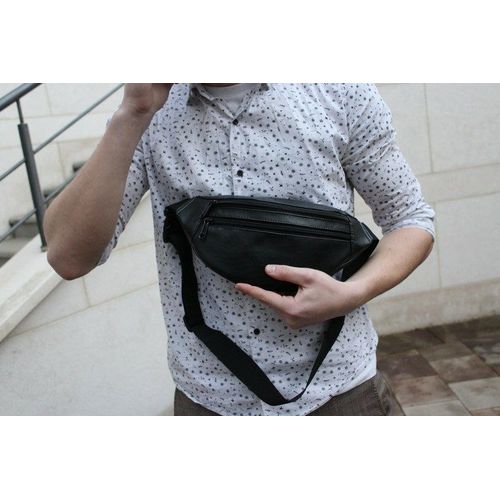 Sac à bandoulière, sac à main, bag d'affaire, crossbody voyage, Banane, en cuir