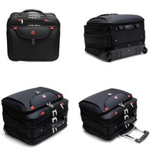 Bagage cabine à roulettes, spacieux,pratique, idéal pour les voyages d'affaires.