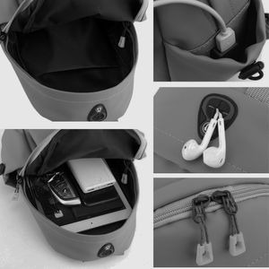 crossbody léger de transport quotidien avec poche téléphone et port USB