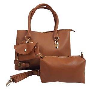 Ensemble de Sacs à Main en Cuir PU pour Femme - 3 Pièces Élégantes, Polyvalentes