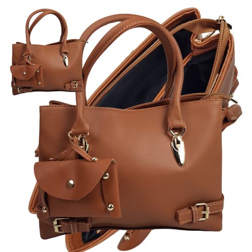Ensemble de Sacs à Main en Cuir PU pour Femme - 3 Pièces Élégantes, Polyvalentes