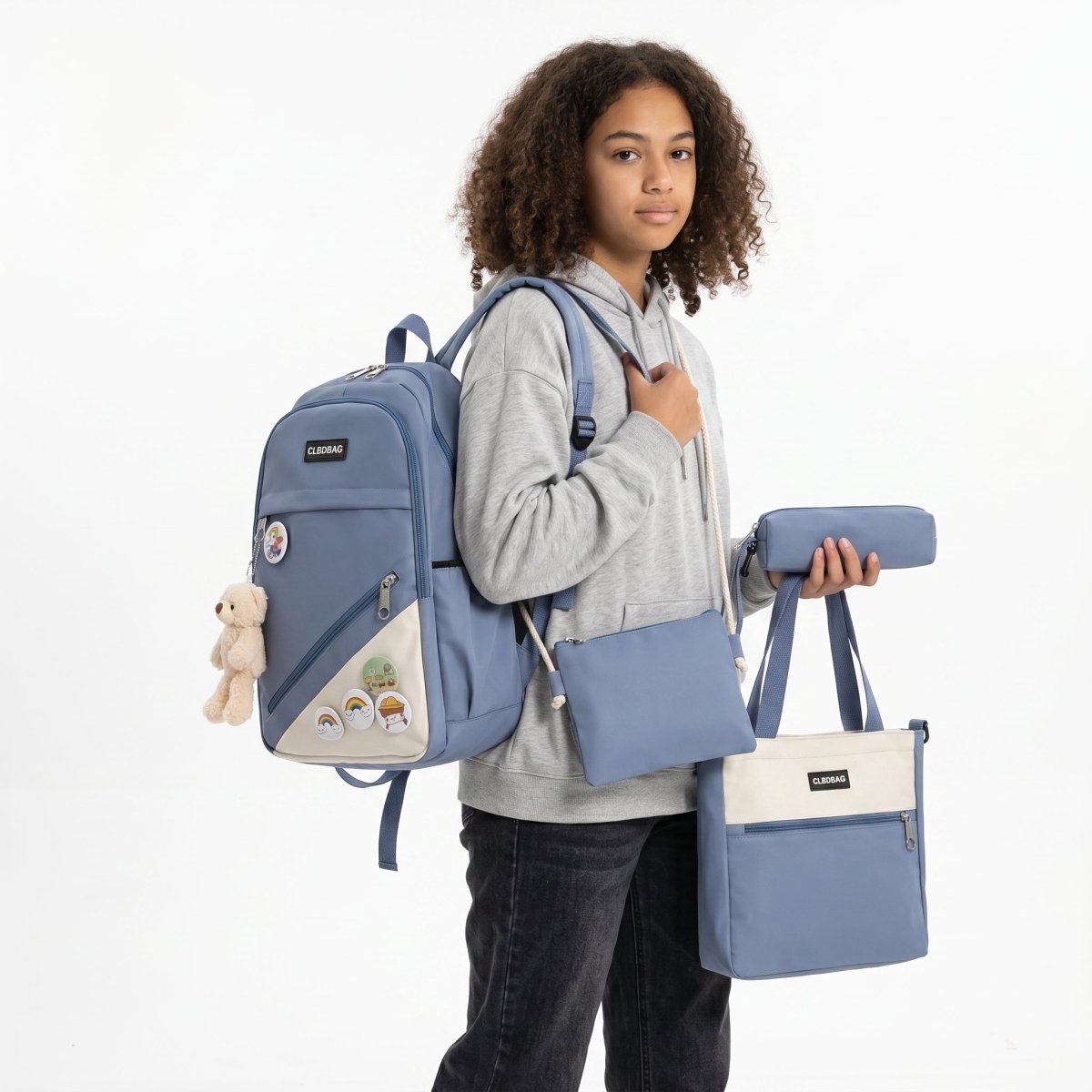 Ensemble Sac à Dos Scolaire 4 Pièces Rentrée –  Idéal Collège Lycée