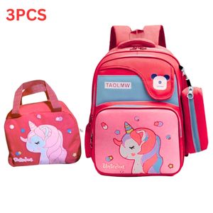 Kit scolaire 3 pièces enfant - Sac à dos, sac déjeuner et trousse assortie, bag