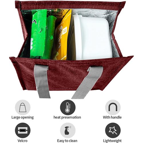 Lunch Sac Isotherme, Bag, Pochette, Conteneur Aliments pour Voyage, Pique-Nique