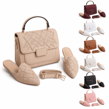 Pack Sac à Main Brodé + Mules Femme – Style Chic et Élégant