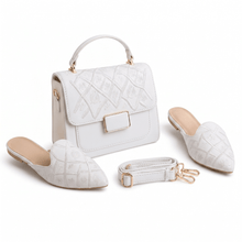 Pack Sac à Main Brodé + Mules Femme – Style Chic et Élégant