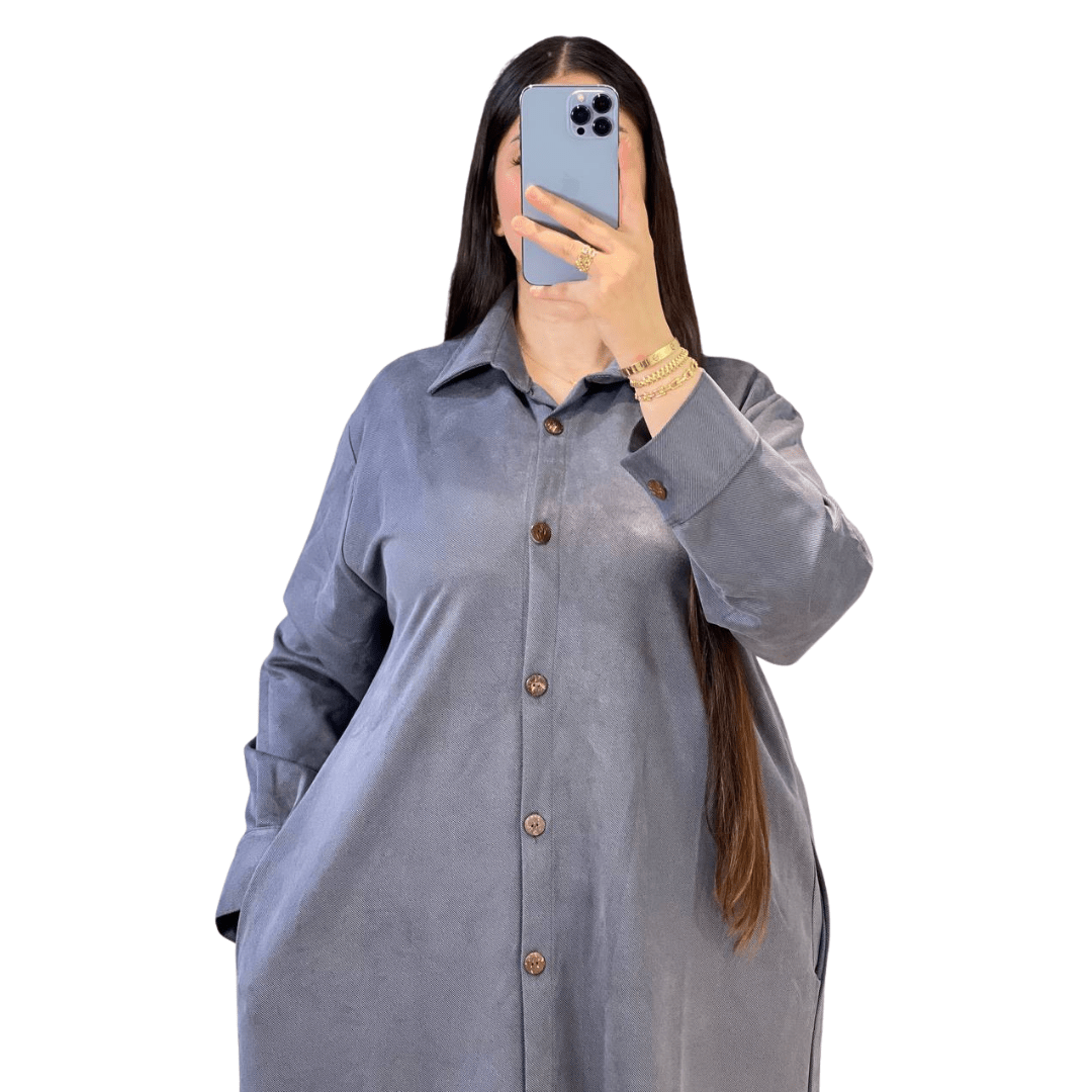 Robe d’intérieur en suédine confort, longue et pratique pour la maison - MegaFy