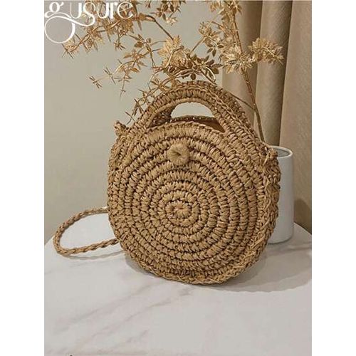 Sac à bandoulière élégant et polyvalent, Sac à main de voyage, bag en paille