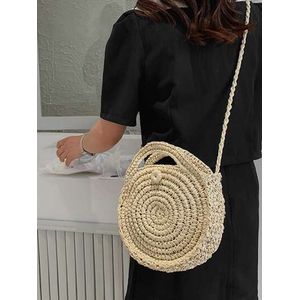 Sac à bandoulière élégant et polyvalent, Sac à main de voyage, bag en paille