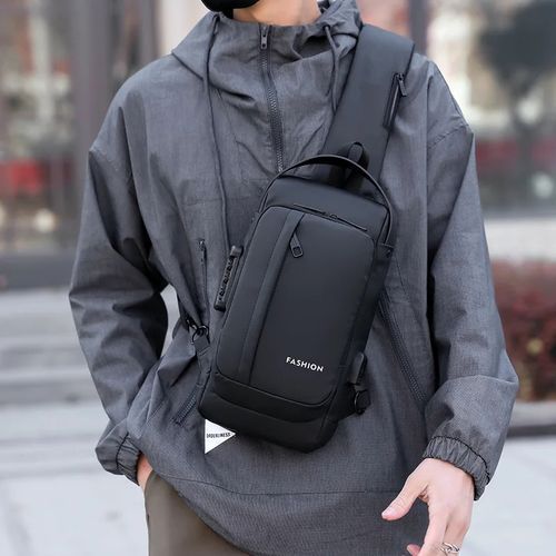 Sac à bandoulière, Sac de poitrine, antivol imperméables, port USB, pack poches