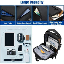 Sac à bandoulière, Sac de poitrine, antivol imperméables, port USB, pack poches